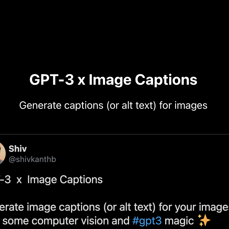 GPT-3  x  Image Captions
